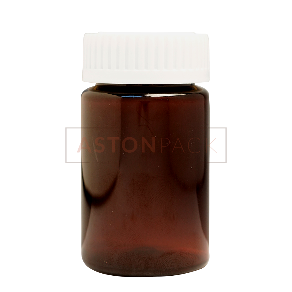 Amber Pet Plastic Supplement Bottle - 75ml Size, 38-400 Neck Finish, Wider Mouth For Easy Filling And Pharmaceutical Use