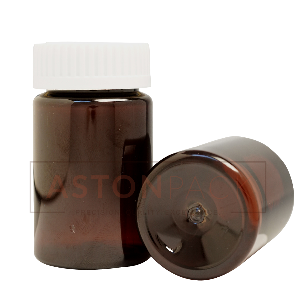 Amber Pet Plastic Supplement Bottle - 75ml Size, 38-400 Neck Finish, Wider Mouth For Easy Filling And Pharmaceutical Use