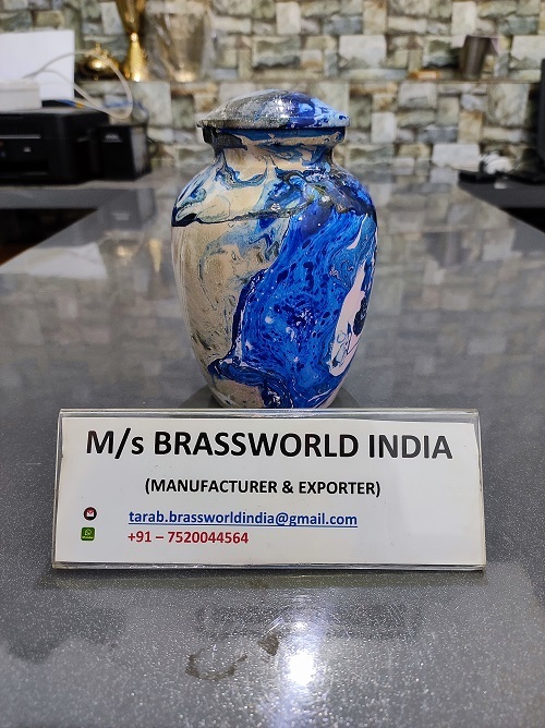 Aluminum Ocean Tides Beautiful Large Cremation Urn