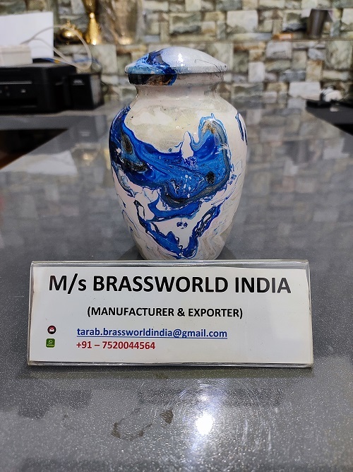 Aluminum Ocean Tides Beautiful Large Cremation Urn