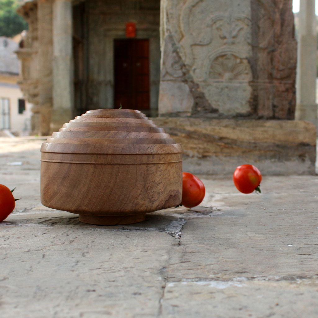 Matt Handcrafted Rohida Wood Jain Monk Bowls