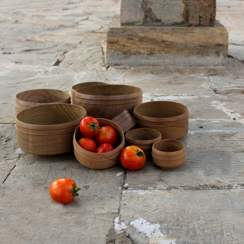 Matt Handcrafted Rohida Wood Jain Monk Bowls