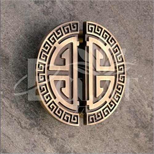 Brass Antique Finish  Zinc Glass Door Handle Set
