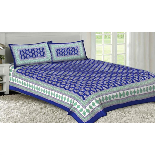 Printed Double Bed Sheet Set - 100% Cotton, Double Size, Multicolor | Colorfast, Shrinkage Free, Durable Thread Quality, Printed Pattern