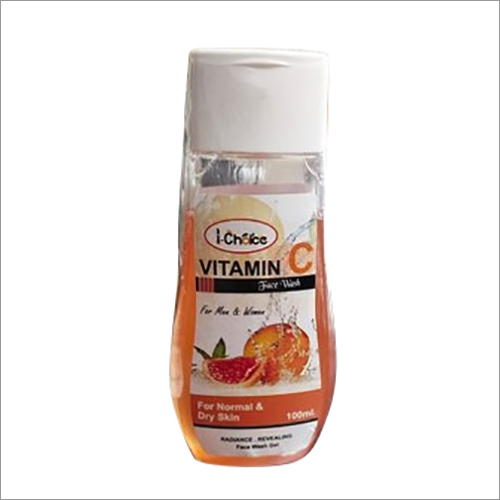 Vitamin C Face Wash - 100 Ml Gel, Herbal Ingredients, Orange and Turmeric Flavor, Oil Free, For All Skin Types
