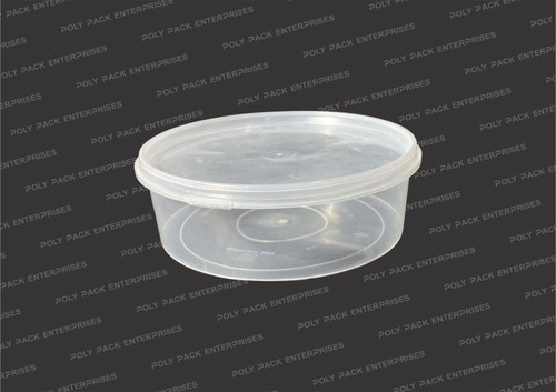 Lockable Container - Plastic, 1000 ML Round Design | Natural & Black Colors, Lockable Feature
