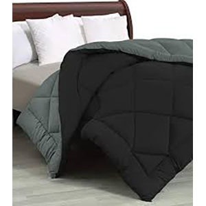Reversible Comforter - Microfiber, King Size, Grey | 1000 Gsm Weight, Polyester Fill, Machine Washable, 200 Thread Count