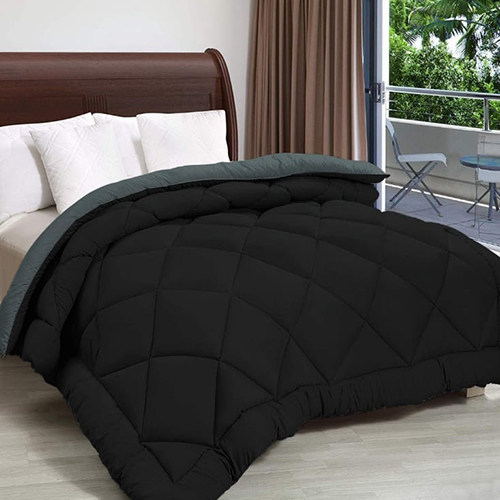 Reversible Comforter - Microfiber, King Size, Grey | 1000 Gsm Weight, Polyester Fill, Machine Washable, 200 Thread Count