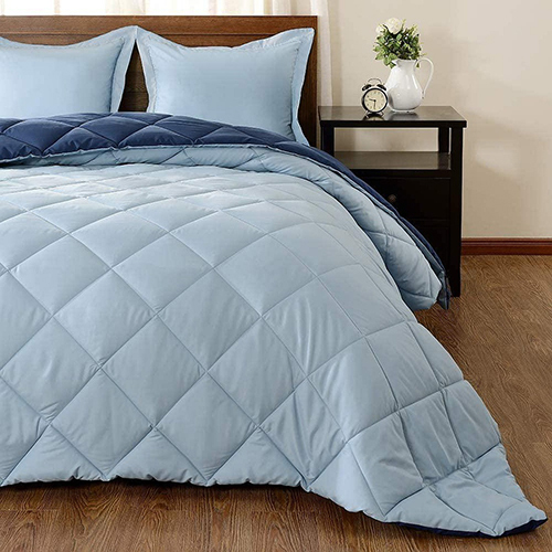Reversible Comforter - Microfiber, King Size, Grey | 1000 Gsm Weight, Polyester Fill, Machine Washable, 200 Thread Count