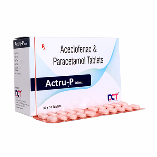 Aceclofenac And Paracetamol Tablets - 10x10 Specification, Dosage as per Suggestion, Suitable for Adults, Dry Place Storage