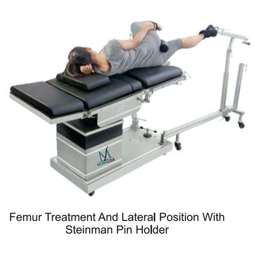 Adjustable Height C-arm Compatible Electric Table With Orthopaedic Attachment