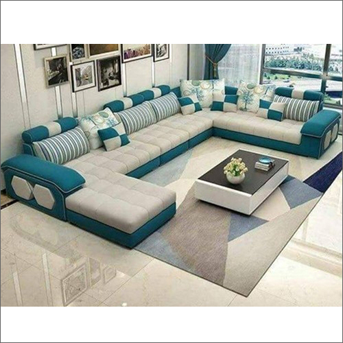 Designer Sofa Set - Luxurious Fabric Upholstery, Modern Aesthetic Design | Durable, Indoor Use, Elegant Seating Solution