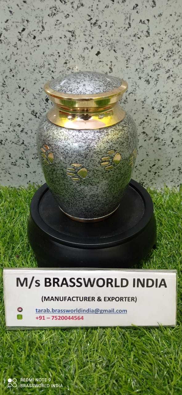 Brass Silver Golden Paw Urn