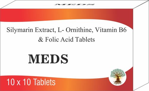 Silymarin Extract, L-Ornithine, Vitamin B6 & Folic Acid - Adult Tablets, Daily Dosage for Optimal Health and Wellness