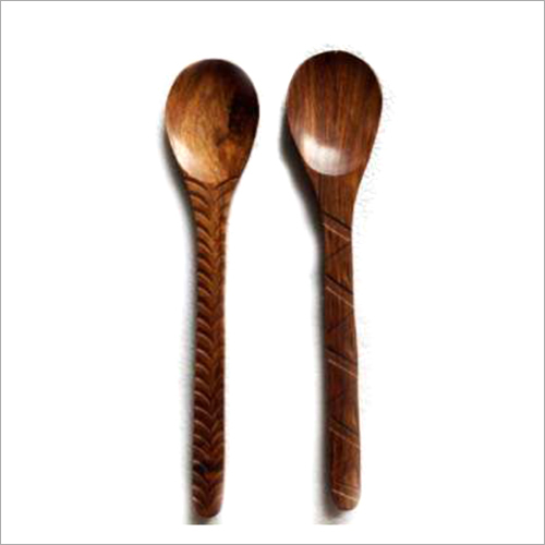 13 इंच जियोमेट्रिक नक्काशीदार सलाद चम्मच