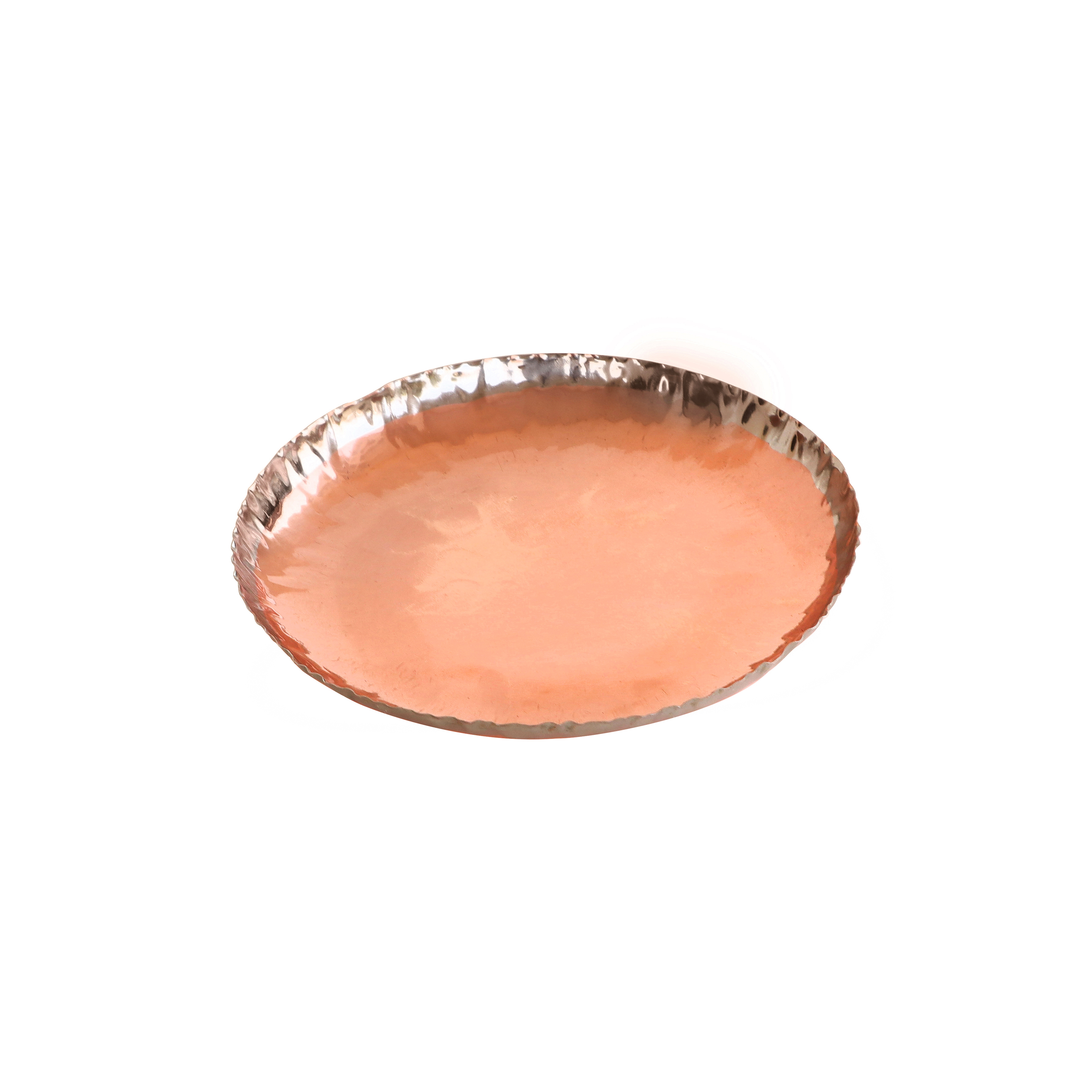 Handmade Copper Platters - 6.5 Inch Round, Copper Burnished Finish | Eco-friendly, Durable Serve Ware For Home Décor And Table Settings
