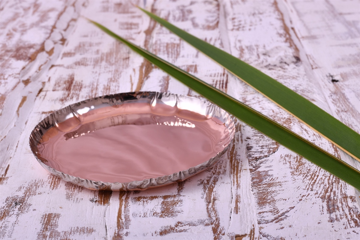 Handmade Copper Platters - 6.5 Inch Round, Copper Burnished Finish | Eco-friendly, Durable Serve Ware For Home Décor And Table Settings