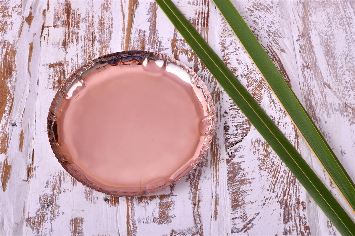 Handmade Copper Platters - 6.5 Inch Round, Copper Burnished Finish | Eco-friendly, Durable Serve Ware For Home Décor And Table Settings