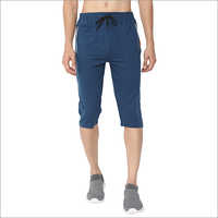 धोने योग्य पुरुषों के लिए कॉटन रेगुलर फिट थ्री फोर्थ एयरफोर्स ब्लू कैप्री