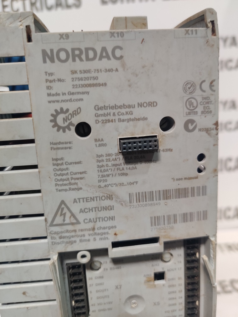Nordac Sk 530e-751-340-a Inverter Drives