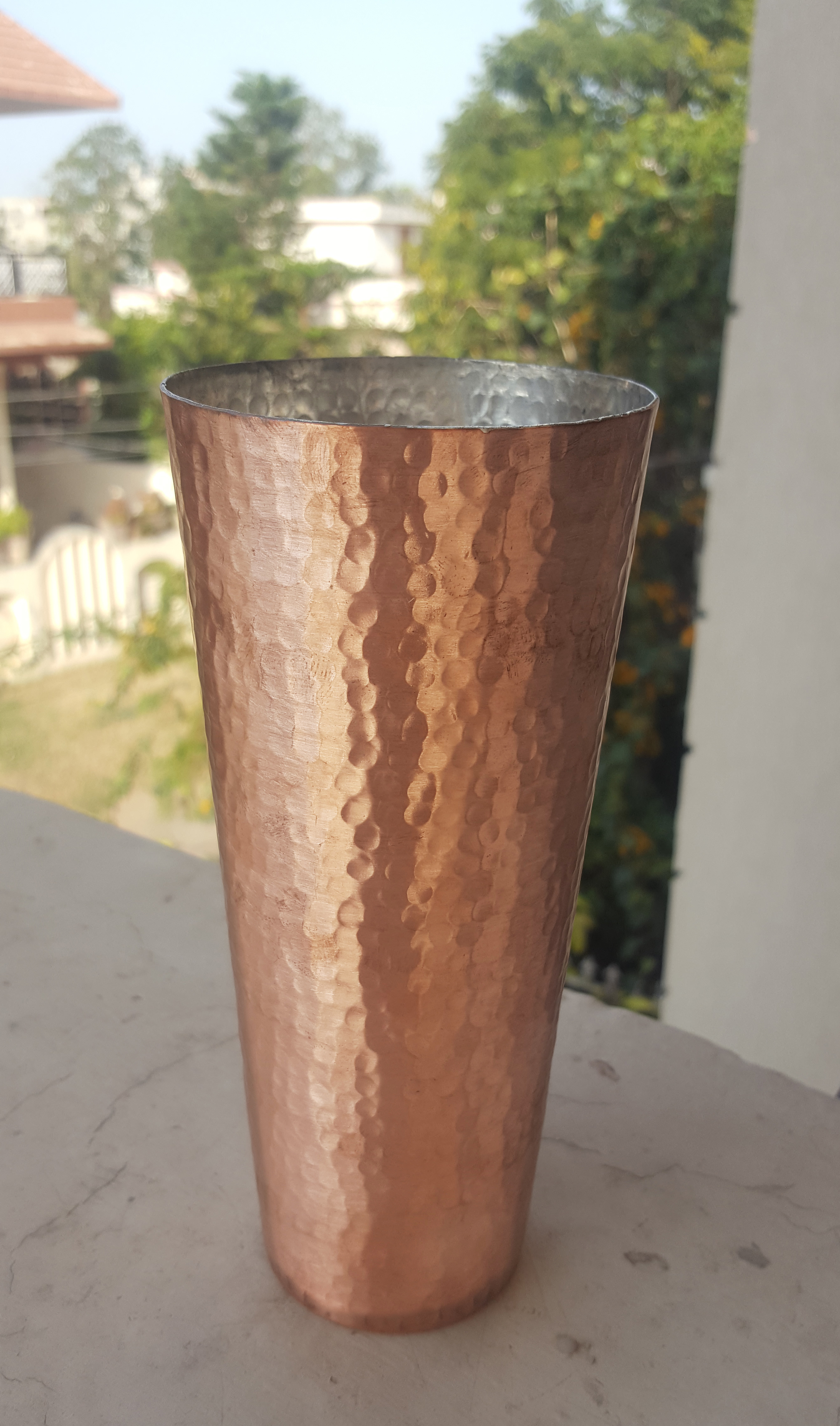 Handmade Pure Solid Copper Water Glass Cup Tumbler Hardness: Decent Hard