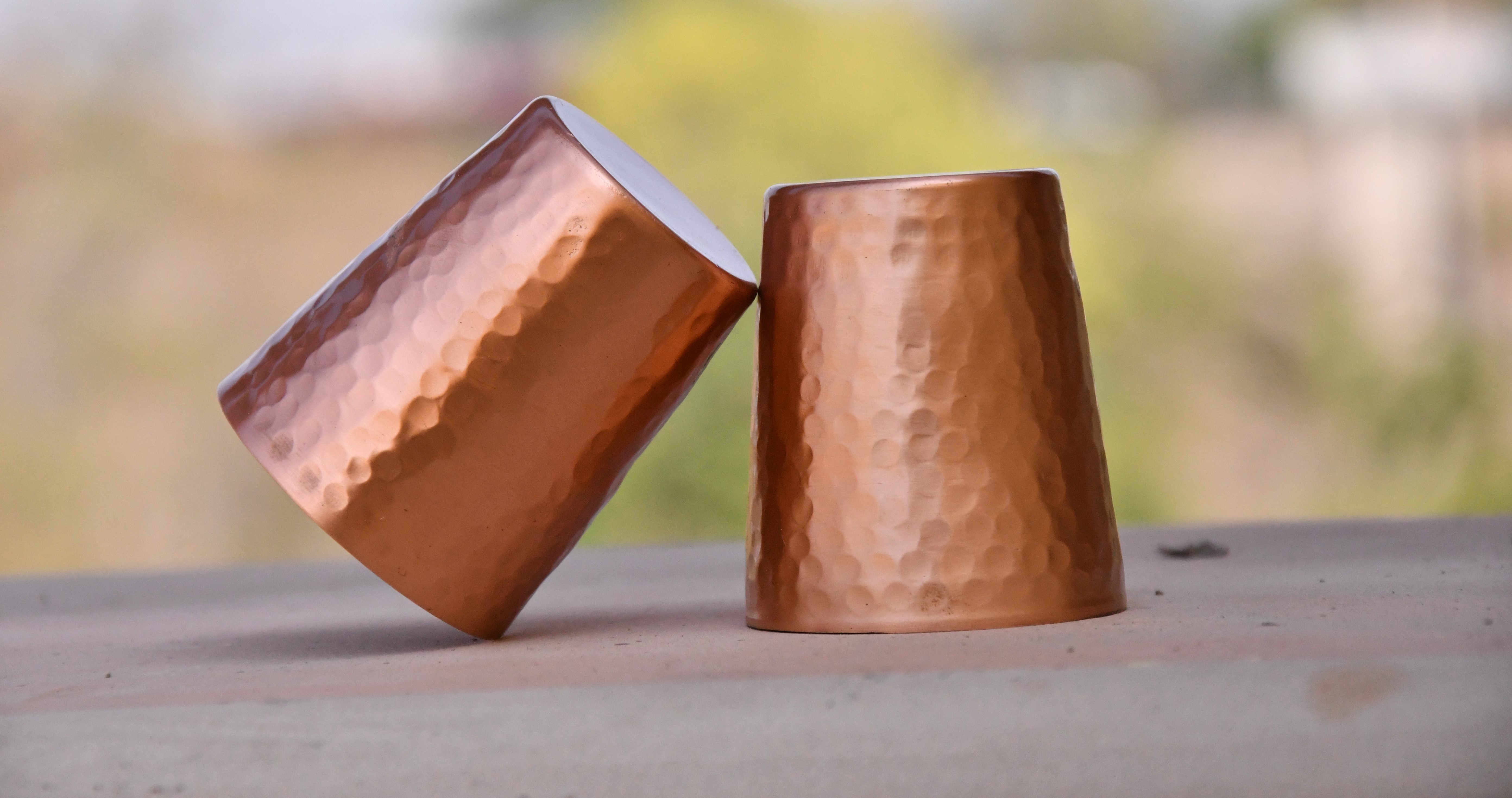 Handmade Pure Solid Copper Water Glass Cup Tumbler Hardness: Decent Hard