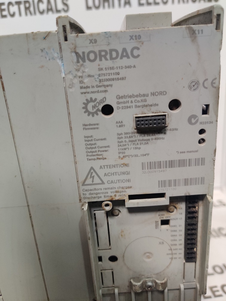 Nordac Sk 515e-112-340-a Inverter Drives