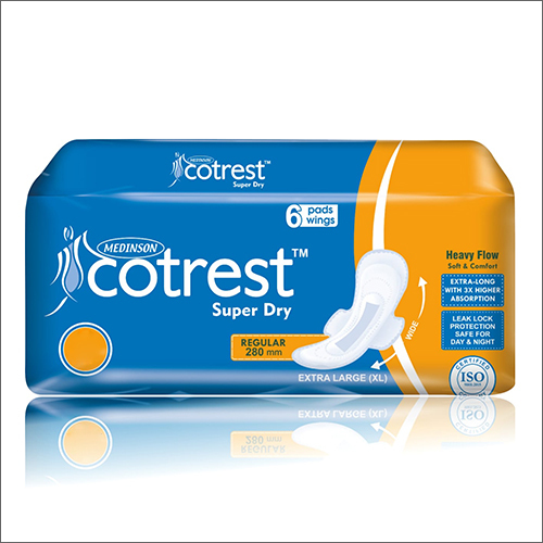 व्हाइट 280Mm Xl हैवी फ्लो सॉफ्ट एंड कम्फर्ट 6 सेनेटरी पैड