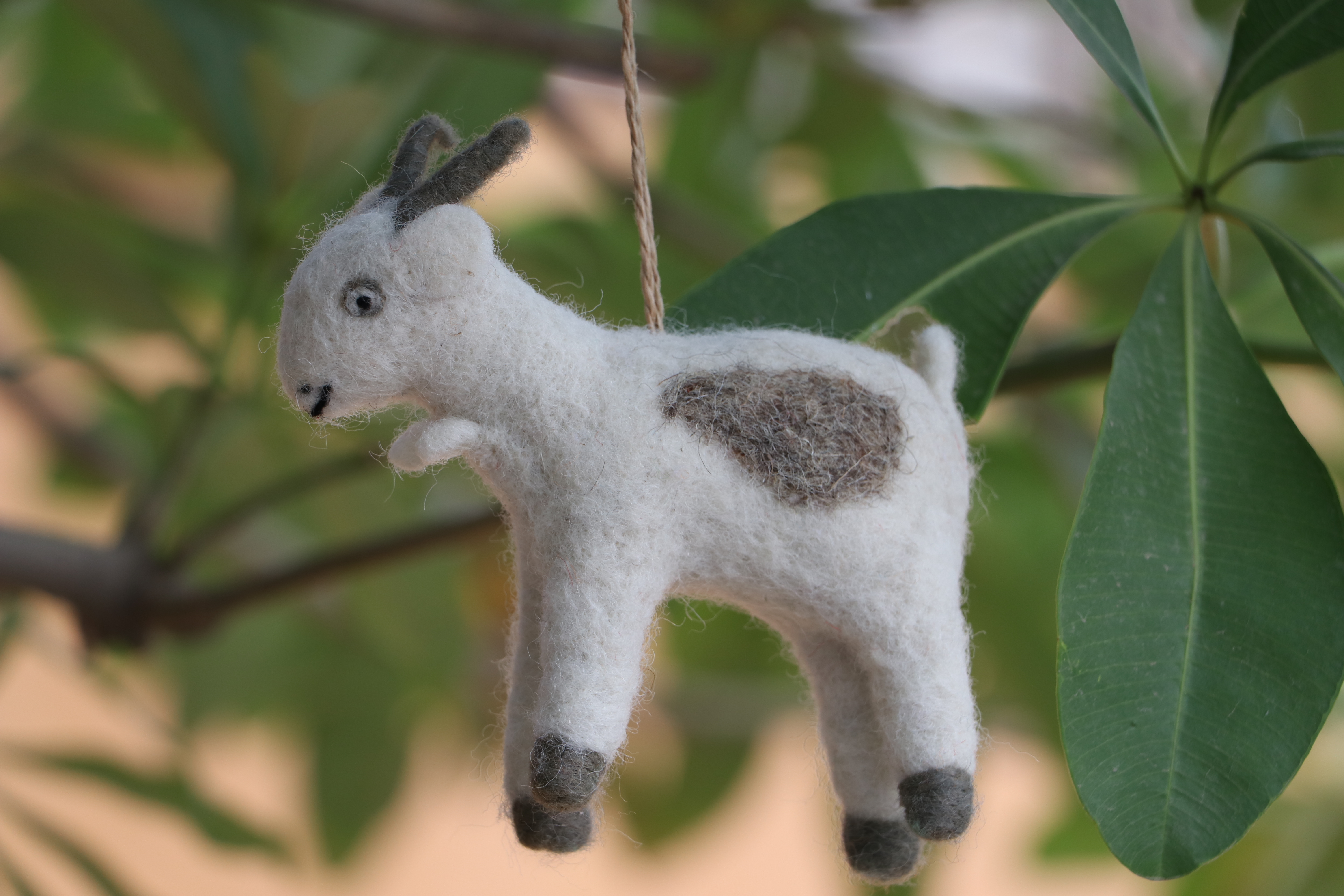 Handmade Wool Felt Hanging Decorative Figurine - 2.5x4x2 Inch, Multicolor | Eco-friendly, Child-safe, Supports Rural Artisans, Soft & Durable