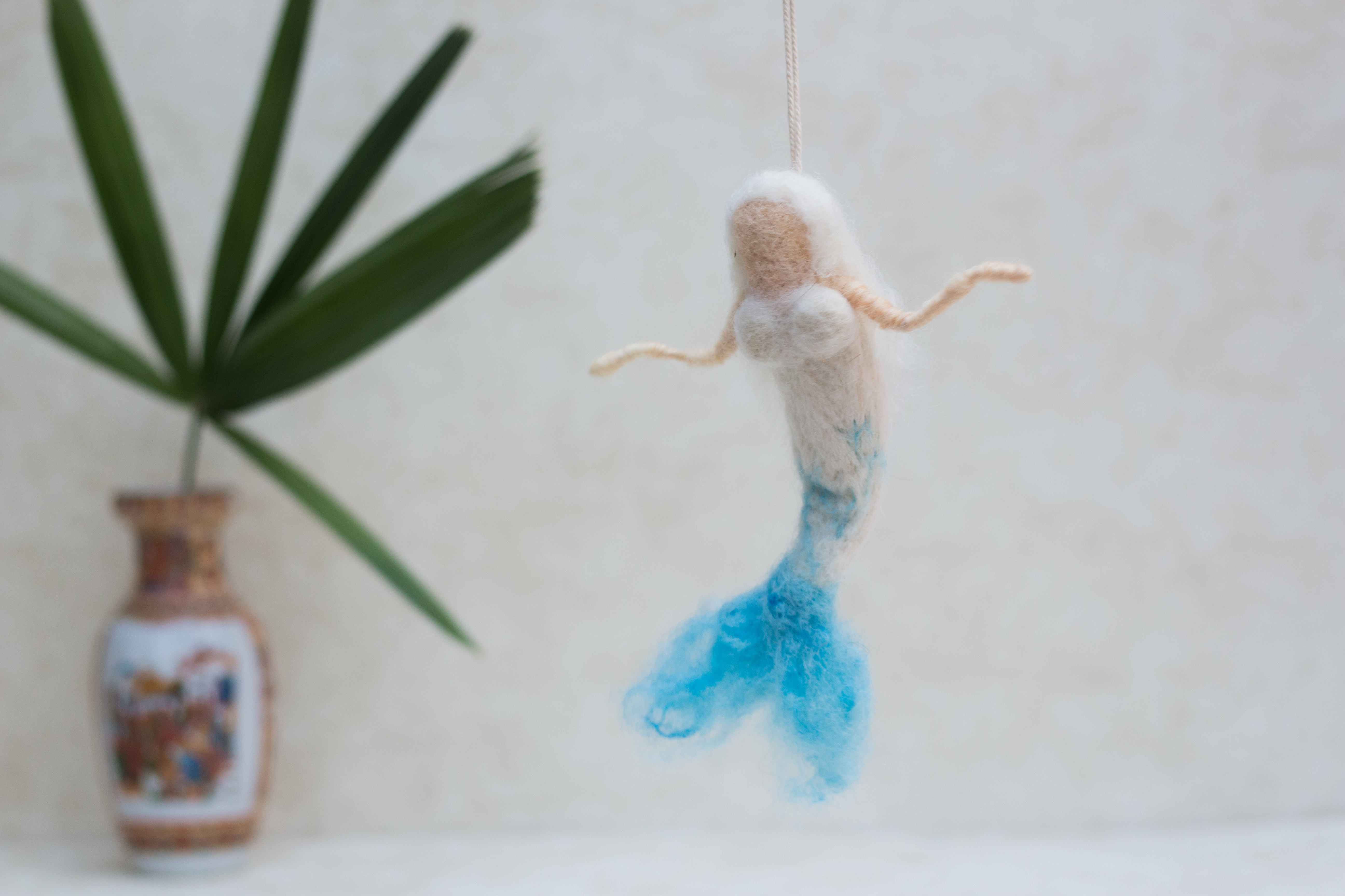 Handmade Wool Felt Hanging Decorative Figurine - 2.5x4x2 Inch, Multicolor | Eco-friendly, Child-safe, Supports Rural Artisans, Soft & Durable
