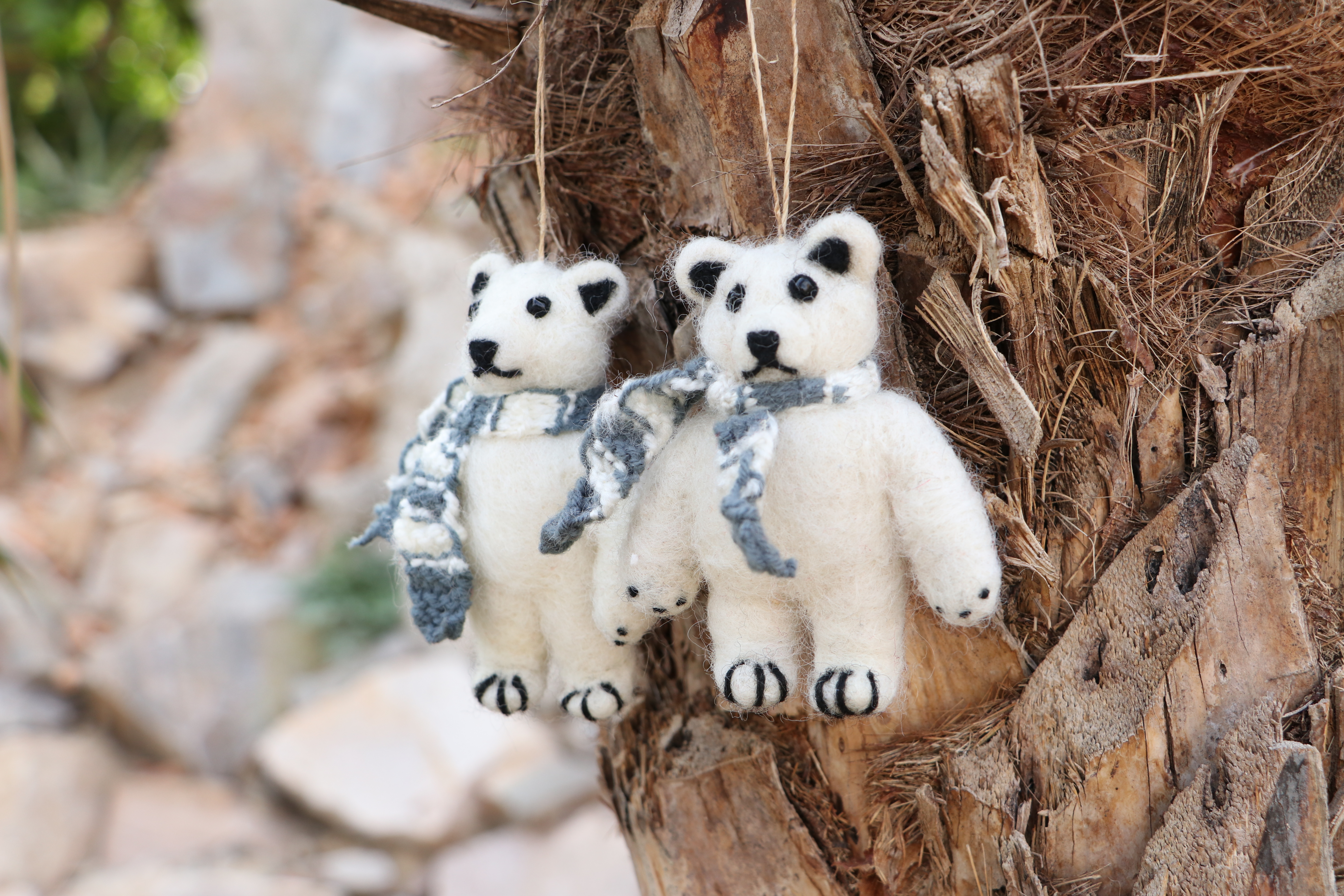Handmade Wool Felt Hanging Decorative Figurine - 2.5x4x2 Inch, Multicolor | Eco-friendly, Child-safe, Supports Rural Artisans, Soft & Durable