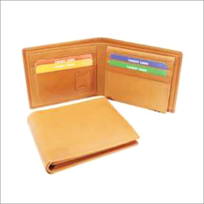 Brown Mens 2 Fold Leather Wallet
