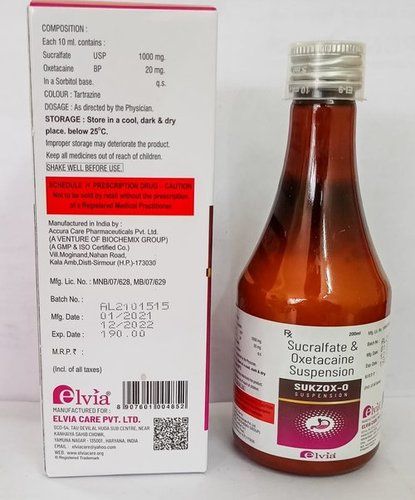 Sucralfate 1000 Mg Oxetacaine 20 Mg Suspension, 200 Ml