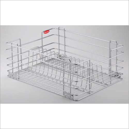 Thali Basket - Stainless Steel, Modern Design for Organized Plate Storage | Durable, Corrosion and Moisture Resistant