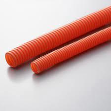 Hdpe Double Wall Corrugated Pipe - Isi Orange Color, Various Diameters And Lengths, Bell And Spigot Joint Type
