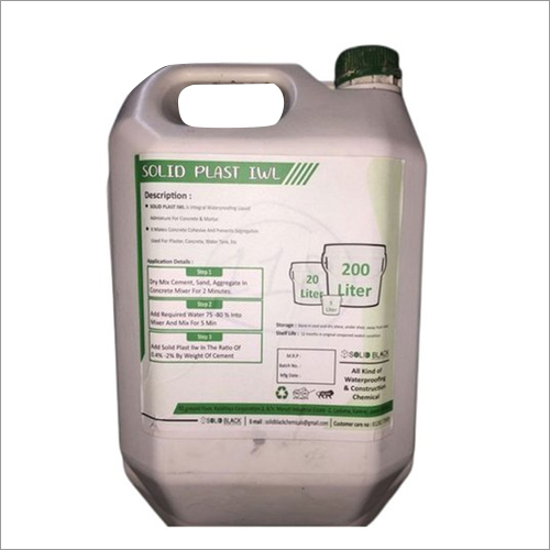 5 Litre Solid Plast Iwl Concrete Admixture - Liquid, Dark Brown, Specific Gravity 1.15 Kg/ltr , High Purity For Industrial Applications