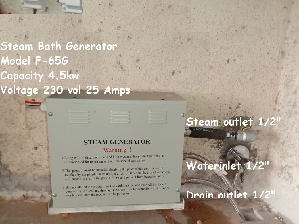 Steam Bath System - 4.5 Kw Capacity Stainless Steel Generators | Auto Power Flush, Self-draining, Fast Start, Ideal For Spa & Health Home Use