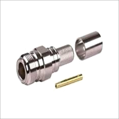 Crimp Type N Female Connector - Metal Construction | Reliable Connection for Various Applications