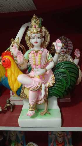 Marble Goddess Durga Statue - 24 Inch Height, 15 Inch Length | Durable, Hygienic, Easy to Install