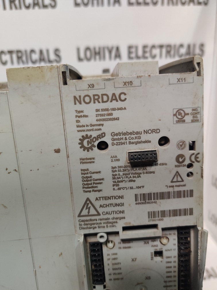 Nordac Sk 535e-182-340-a Inverter Drives