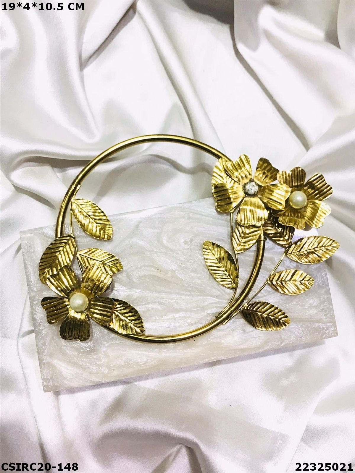 Designer Bridal Resin Clutch - 18.5x4.5x13.5cm, Multi Color Hand Made Rectangle Shape For Women