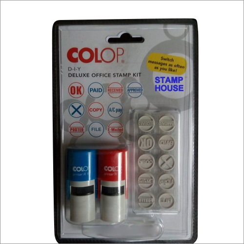Colop Self Ink Stamp Kit - 15mm Size , Ink Stamp Kit for Office Use to Date Incoming Mail and Denote Special Handling on Documents