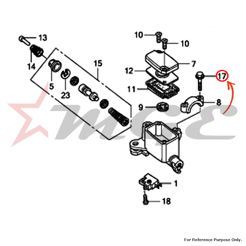 फोटो बोल्ट के अनुसार, निकला हुआ किनारा, होंडा Cbf125 के लिए 6X25 - संदर्भ भाग संख्या - #90111 -Kcc-841