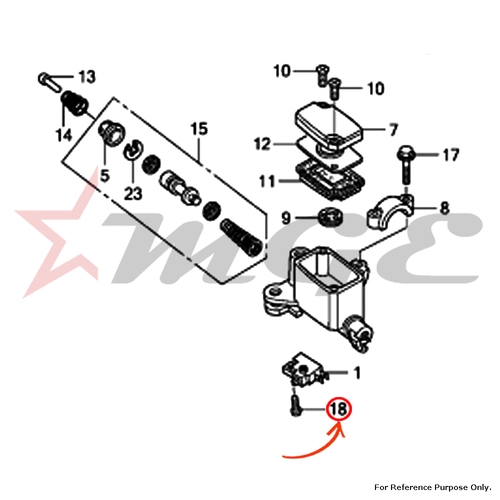 होंडा Cbf125 के लिए फोटो स्क्रू, पैन, 4X8 के अनुसार - संदर्भ भाग संख्या - #90112 -Kcc-841