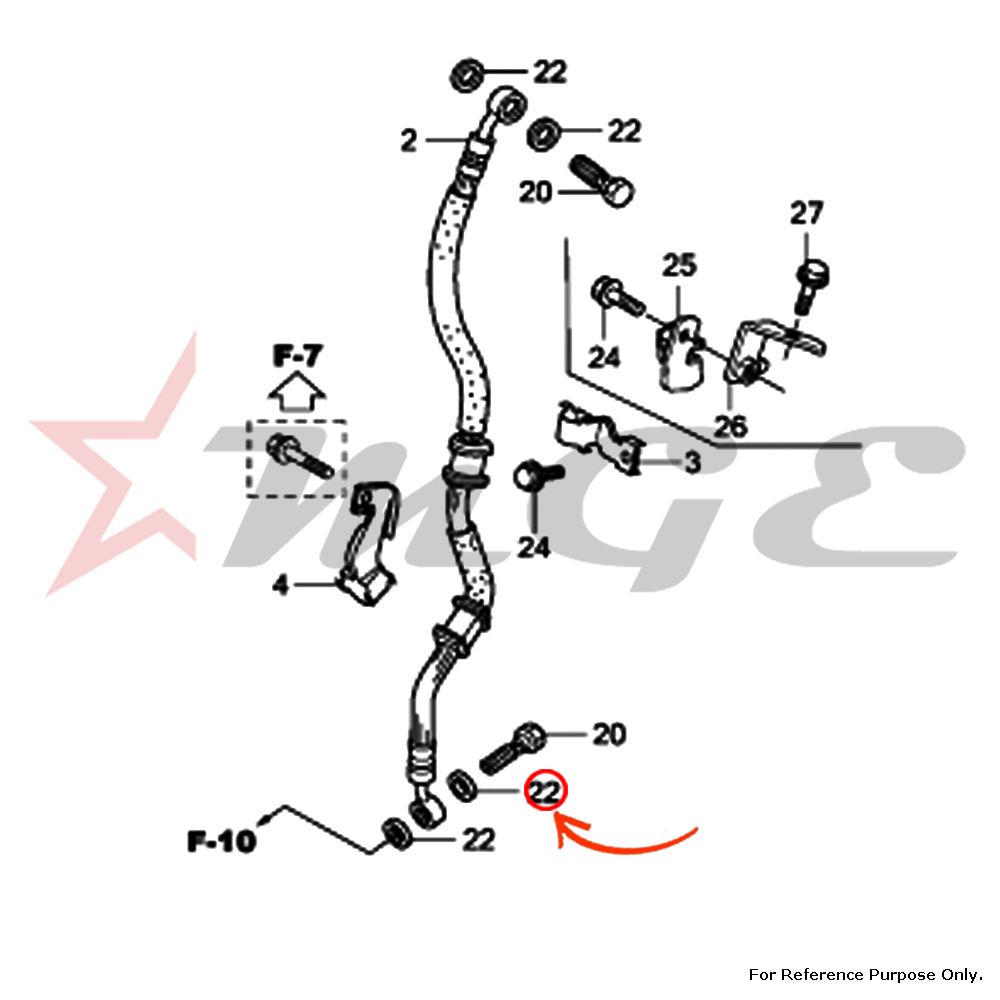 As Per Photo Washer, Oil Bolt For Honda Cbf125 - Reference Part Number - #90545-300-000