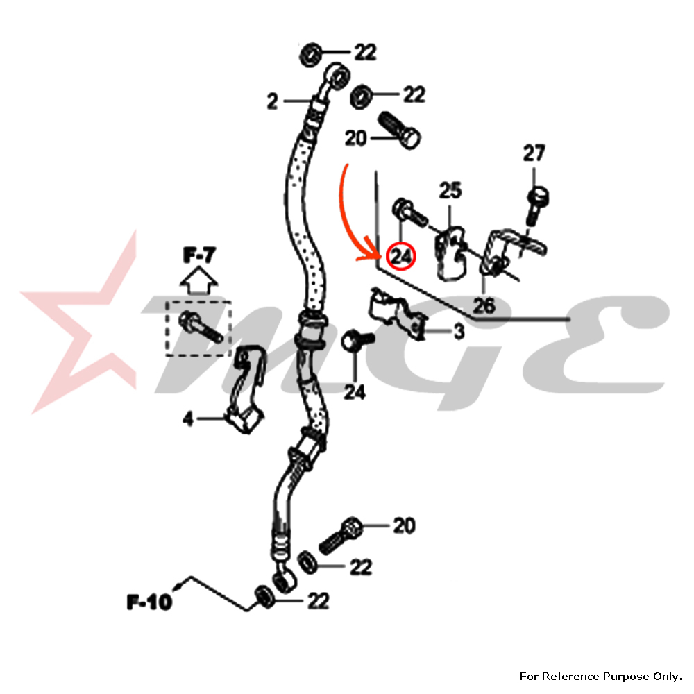 As Per Photo Bolt, Flange, 6x12 For Honda Cbf125 - Reference Part Number - #96001-06012-00