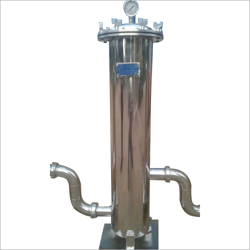SS Cartridge Filter Housing - Gray Metal Design | Industrial Usage, Durable Filter Solution