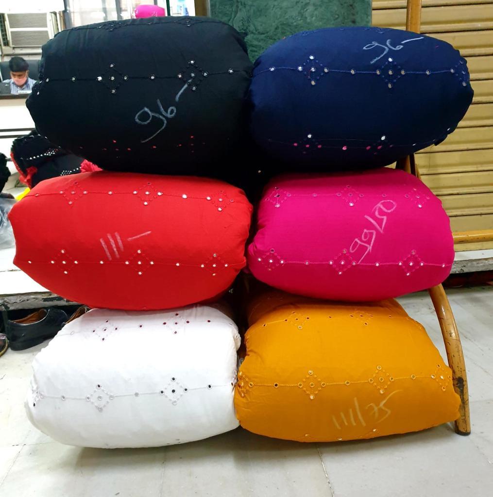 Rayon Embroidery Work Fabric - 44 Inch Width, All Multi-color Options | Lightweight 140 Gsm, Ideal For Women's Indian Wear