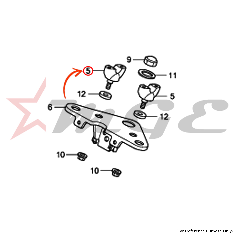 As Per Photo Holder, Handle Under For Honda Cbf125 - Reference Part Number - #53130-kte-910