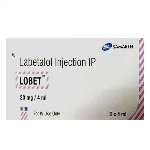 Labetalol Injection IP - 20mg Labetalol in Liquid Form | Urgent Hypertensive Emergency Treatment, Suitable for High Blood Pressure Patients, Packed in 2*4ml Ampoules
